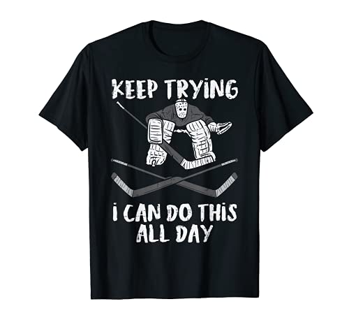 I Can Do This All Day Ice Hockey Funny Goalie Goaltender Maglietta I Can Do This All Day Ice Hockey Funny Goalie Goaltender Maglietta