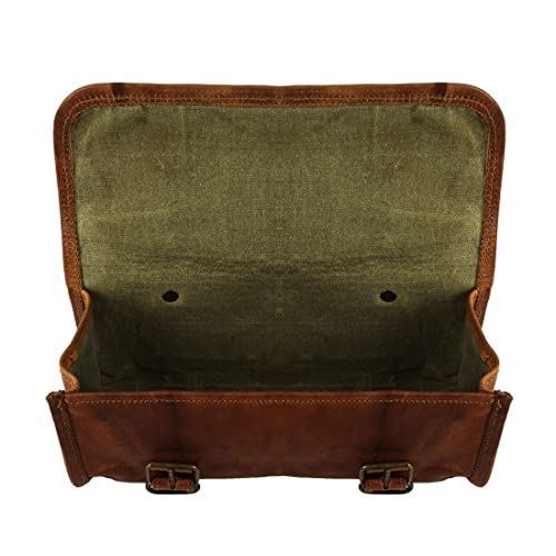 image for vintage crafts Genuine Goat Leather Vintage Motorcycle 2 Strap Buckle 