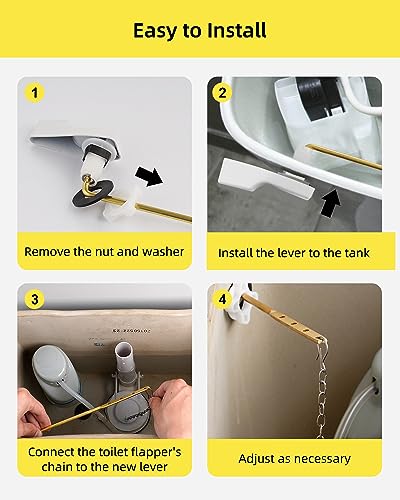 Hibbent Toilet Handle Replacement Compatible with American Standard Toilets - image 7