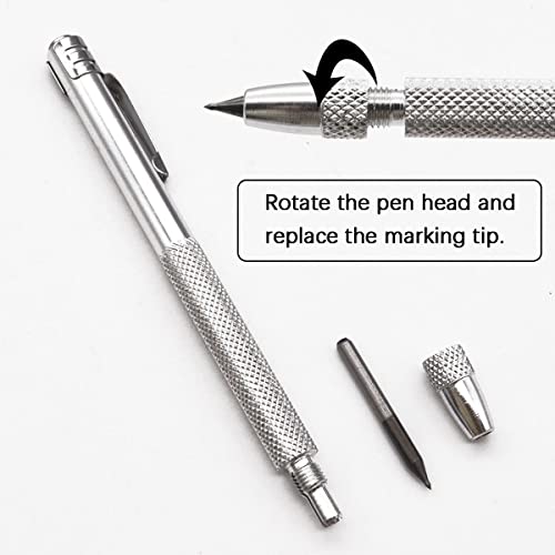 Image of 5 Pack Tungsten Carbide Scriber with Magnet,Universal Aluminum Etching Engraving Pen for Glass /Ceramics /Metal Sheet O-034