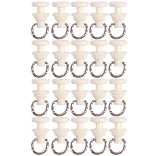 20 poleas de riel de cortina, deslizador de riel de cortina para el hogar, piezas de repuesto para cortinas rectas