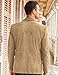 COOFADNY Mens Suit Jacket Fashion Lightweight Corduroy Blazer Two Button Casual Sport Coat, Coffee, S