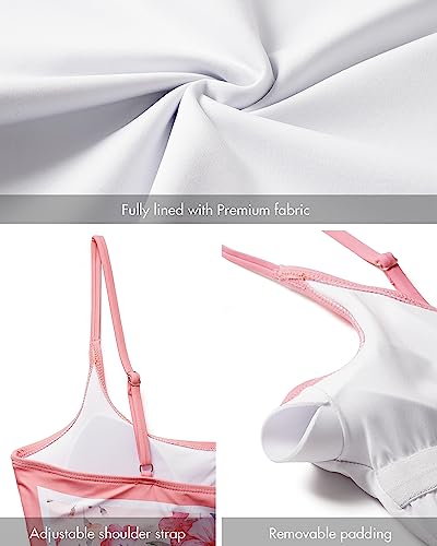Image of Narecte Sexy One Piece Bathing Suit for Women Tummy Control High Cut One Piece Swimsuit Womens