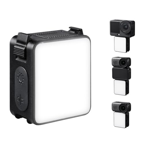 K&F CONCEPT Mini-Leuchte für Osmo Action 6/Osmo Nano Videoleuchte für Vlogging Videografie und Fotografie Videolicht mit Magnetische Schnellwechselhalterung LED Streaming-Licht Actioncam-Zubehör