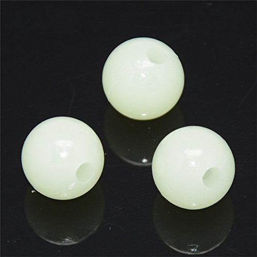image for LANSEYU 500pcs Hard Fishing Beads Stopper 6mm Luminous Round Fishing S
