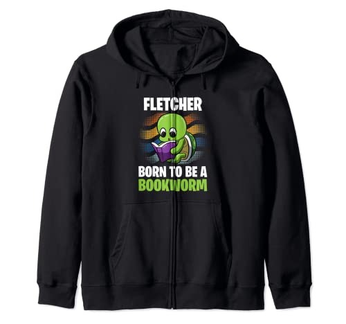 Fletcher - Born To Be A Bookworm - Personalise Sweat à Capuche