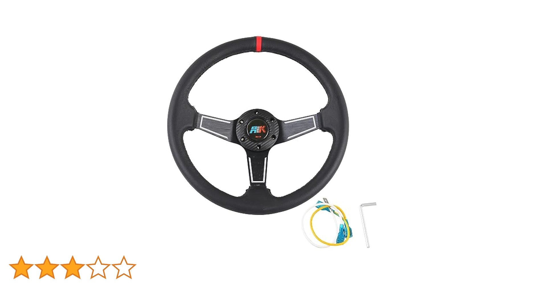 ♥ステアリング　自動車ハンドル Amazon | レーシング風 ステアリング 車用 ハンドル [8916A-BL
