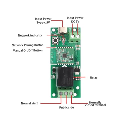 Módulo relé WiFi RF conmutador inteligente de doble control 7-32V 5