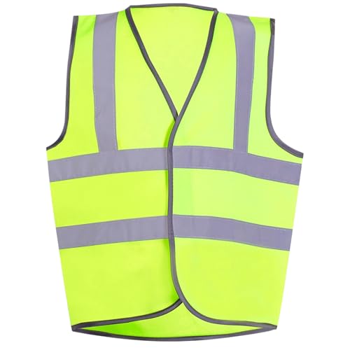 DURUS WORKWEAR Kids Hi Vis Waistcoat Multi-Pack – Unisex Safety Vest for Children Age 4-13, 2 Band & Brace, Reflective Strips, Washable, Velcro Fastening – School, Cycling, Walking