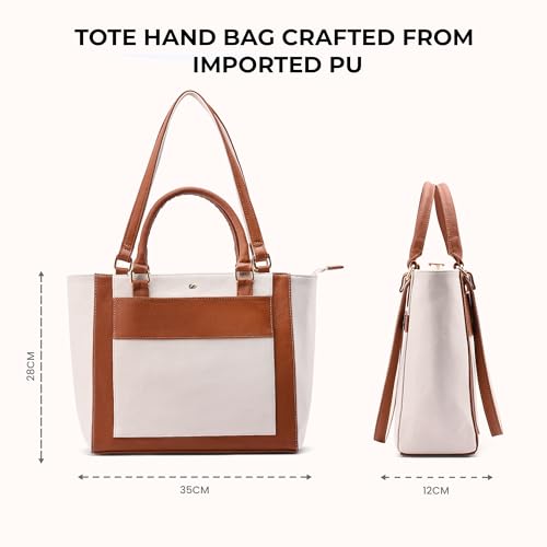 Image of Symbol Premium Women's Tote Hand Bag crafted from Imported PU | Stylish | Office Use - 14 inch Laptop