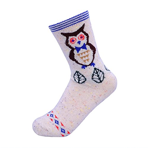 Image of JOYCA & CO. 3-5 Pairs Womens Multicolor Fashion Warm Wool Cotton Thick Winter Crew Socks