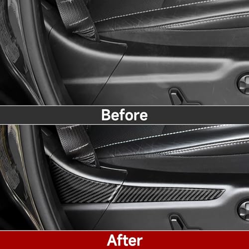 Image of Car Seat Adjustment Cover Decals for 2011-2024 Dodge Durango / 2011-2021 Jeep Grand Cherokee WK2 Accessories Carbon Fiber Interior Stickers, C