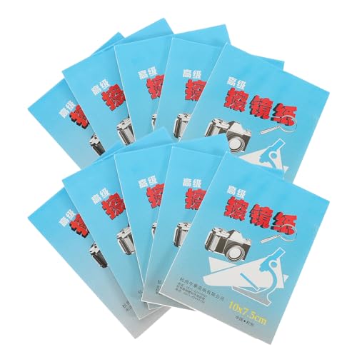 MOLUCKFU Papel de Limpieza para Lentes de Cámara y Gafas, Toallitas Suaves Antiabrasivas de 50 Hojas por Paquete, Papel de Alta Densidad para Microscopios y Pantallas, Portátil Residuos