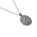 Antique Silver Tone Round Flowers Pendant Necklace Chain Long Necklace (Antique Style 1)
