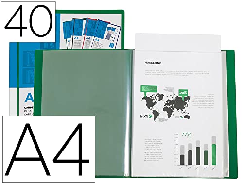 Liderpapel Personaliz, 40 Känguru-Hüllen, Polypropylen, DIN A4, grün, transparent, Deckel und Rückseite