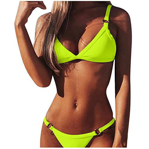 uxxnjfg Sexy Bikini für Damen, Tanga, zweiteilig, 2024, Mini-Bikini, sportlich, brasilianischer Badeanzug, Sand-Surf-Badeanzug, 2# Grün, L uxxnjfg Sexy Bikini für Damen, Tanga, zweiteilig, 2024, Mini-Bikini, sportlich, brasilianischer Badeanzug, Sand-Surf-Badeanzug, 2# Grün, L