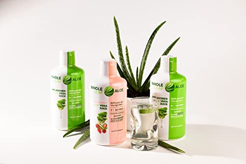 Whole Leaf Aloe Vera Juice - Potent, Unflavored, For Digestive Health, Skin Care And Hydration, Highest Acemannan Concentration, Water-Free Patented Formula, Ideal For Daily Use #TOP4