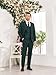 TIJOFA Men Suits Regular Fit 3 Piece Sage Green Double Breasted Suits for Men Classic Fit Wedding Sage Green Tuxedo Formal Business Prom Tuxedo Peak Lapel One Button Blazer Vest Pants S