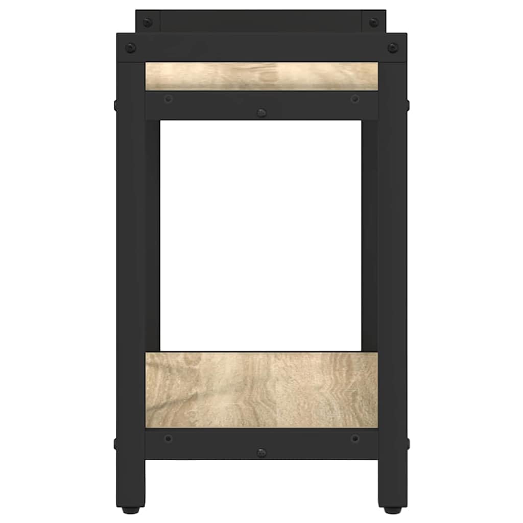 Libreria 40x30x50 cm Legno Ingegnerizzato Rovere Sonoma | Mobile scaffale versatile per soggiorno e studio, struttura in acciaio nero con portata fino a 60 kg per libri e oggetti.