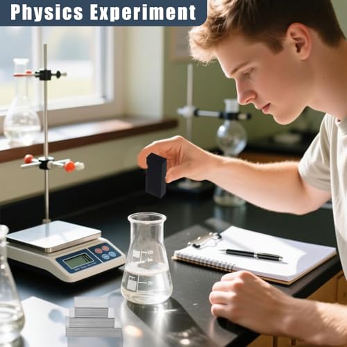 Glarks 9pcs 30/40/50mm Dichte Block Cuboid Gruppe Kit, Dichteblöcke, Aluminium-Kunststoff-Quadergruppe für Dichteuntersuchung, spezifisches Schwerkraft, Sammlerstück, spezifisches