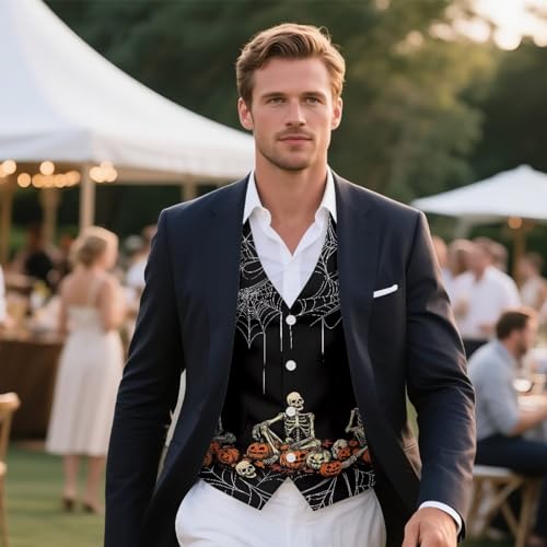 Mens Vest Formal Suit Vest Fit for Party/Dinner, with Pockets3