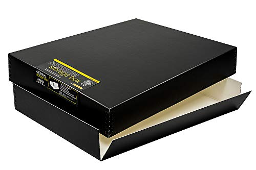 Lineco Museum Storage Box, Archival Quality Drop-Front Acid-Free with Metal Edges Lignin-Free Removable