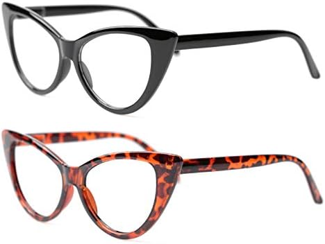 SOOLALA Ladies 52mm Lens Designer Cat Eye Reading Glasses Customized Strengths