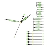 MovFlax 10 Sets Luminous Clock Hands Kit, Aluminum Glow in The Dark Quartz Clock Needles Replacement Repair Kit, Mechanism Accessories (9/9.6/6.8 cm, 3.54/3.77/2.67 inch, Pack, 10)
