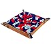 Produktbild ASDQWE Ledertablett mit Druckknopfverschluss, Würfelhalter, Schmuck-Organizer für Herren, Schlüssel, Geldbörse, Münzfach, Reisetablett, Menschenmenge, 20.5x20.5cm