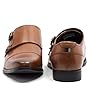 Thomas Crick Men's Boycie Double Monk Strap Formal Shoes Tan #3
