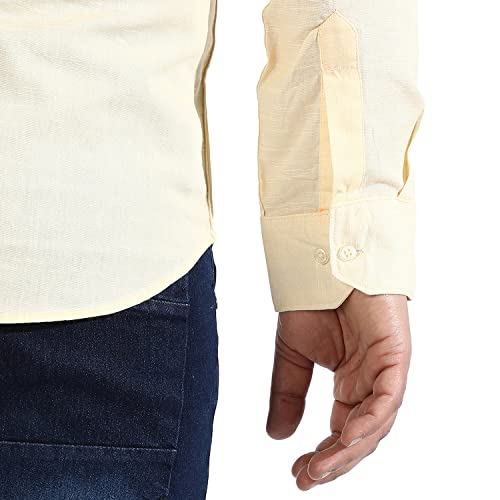 Image of CAHOOT Instafab Plus Men's Button Up Regular Fit Shirt for Casual Wear | Modern Clothing Shirt Crafted with Regular Sleeve, Comfort Fit & High-Performance for Everyday Wear