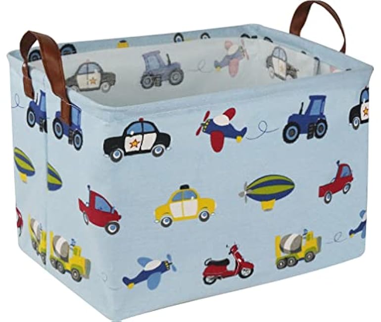 Rectangle Baksetball Print Storage Basket,Kid Toys Bin with Handles,Room Decor,Gift Basket(Basketball)