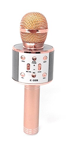 Micrófono Inalámbrico Portátil Altavoz Bluetooth USB Tarjeta TFK Grabadora FM 1698 (Rosa)