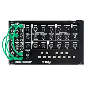 MOOG Mavis - Standalone Semi-Modular Analog Synthesizer Kit with Keyboard; Analog Oscillator, Filter, Envelope Generator; Wavefolder; and Dust Cover