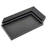6-Pack 1' Stackable Plastic Jewelry Trays - Fit Full Size Inserts - Organizing Rings, Necklaces - Home, Drawer, or Retail - Black by The Display Guys