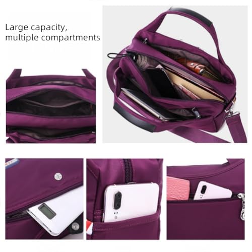 Blaciokamith Soft Side Lightweight Underseat Tote Bag,Anti Theft Tote Bag for Women,Multi-pocket Waterproof Handbag3