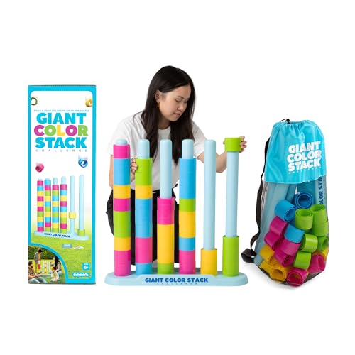 Giant Color Stack Challenge by Relatable - Nappa Award 2025 Winner, Strategy Stacking Game with 50...
