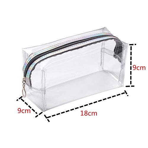 Clear Pencil Case, Large Transparent Plastic Pen Pencil Bag Makeup Pouch Travel Cosmetic Bag,School Supplies for Teenage Boys Girls Women