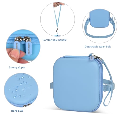 ANKHOH Portable CD Player Case with Belt, for Deluxe, for Sunoony, for MEGATEK, for Gueray, for ARAFUNA, for Klim, Travel Carrying Holder Storage for Walkman and Cable Accessories (Case Only) (Blue)