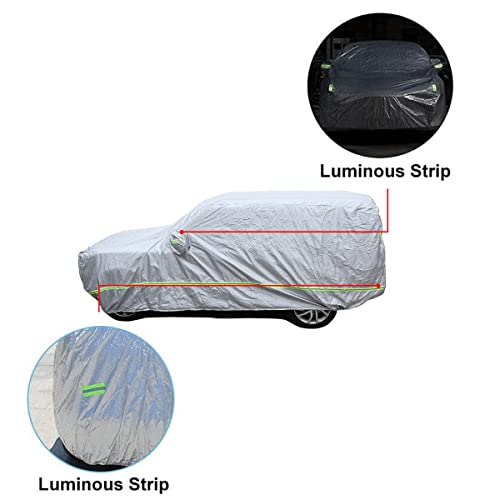 Image of Car Cover Waterproof All Weather for Automobiles, Outdoor Full Cover Rain Sun UV Protection for Land Rover Discovery 4 5 LR4 LR5 Auto Full Exterior Covers