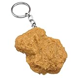 ROMISBABA Kreativer Gefälschter Brathühnchen Schlüsselanhänger Dekorative Schlüsselbund für Studenten Imitation Lebensmittel Schlüsselring Robuster Schlüsselhalter für Freizeit