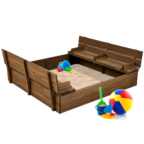 Best Choice Products Kids' Outdoor Wooden Sandbox...