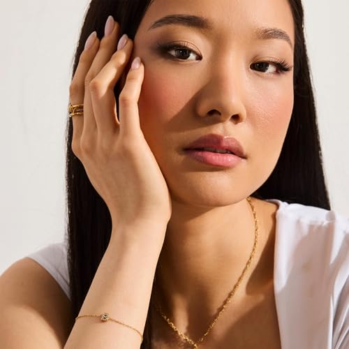 WATERPROOF Gold or Silver Plated Stainless Steel Pavé Crystal B Initial Bracelet2