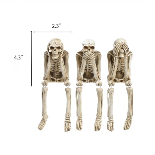 Figuras de Halloween Conjunto de 3 Calaveras Realistas miniatura 6