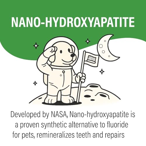 Image of Remineralizing Dog Toothpaste with Nano-Hydroxyapatite - Bacon Flavor, Fluoride-Free & Safe to Swallow, Veterinarian Reviewed, Made in USA, Fights Plaque & Freshens Breath (4 oz)