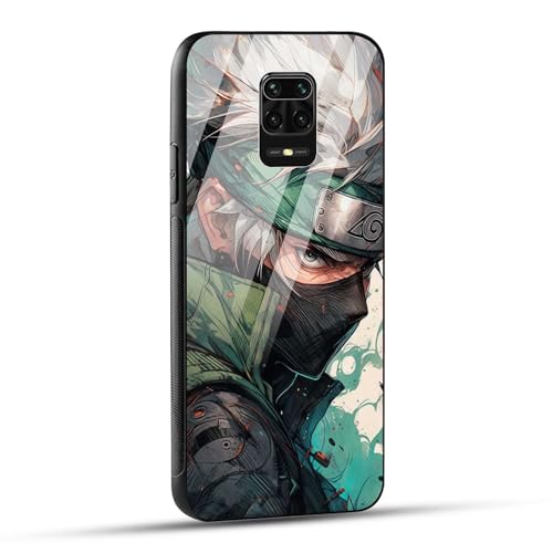 Image of NDCOM for Redmi Note 9 Pro Max Cover | Redmi Note 9 Pro Cover | Poco M2 Pro Back Cover | Redmi Note 10 Lite Back Cover | Multicolour Cartoon Anime Printed Glass Case