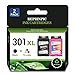 Produktbild REPRINPIC Wiederaufbereitete für hp 301 Druckerpatrone hp 301 XL Kompatibel für HP DeskJet 1000 1050 2050 2050A 2540 3000 3050 3510 Envy 4500 4502 4504 5530 OfficeJet 2620 4630 4632 (Schwarz & Farbe)