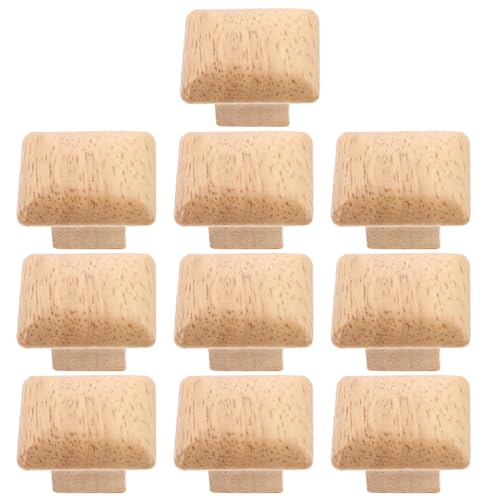 Operitacx Tiradores de Madera Maciza para Muebles y Armarios, 10 Piezas, Ideales para Salones y Oficinas