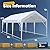 PEAKTOP OUTDOOR 12x20 ft Heavy Duty Carport, Portable Car Canopy, Garage Tent, Boat Shelter with Reinforced Triangular Beams and Ground Bar, White