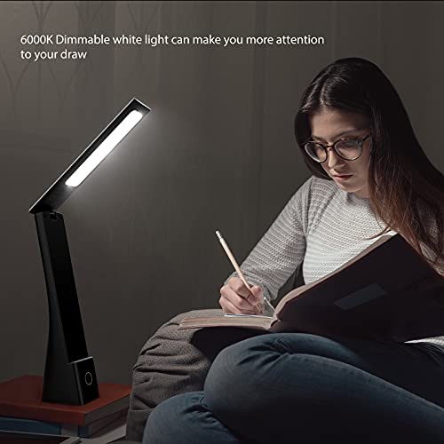 Koopala Led Desk Lamp, Cordless Lamp With 3 Lighting Modes 3 Brightness Levels, Rechargeable Reading Lamp With Adjustable Arm & Usb Charge Port, Foldable Eye Caring Table Light For Home Office Study #TOP2